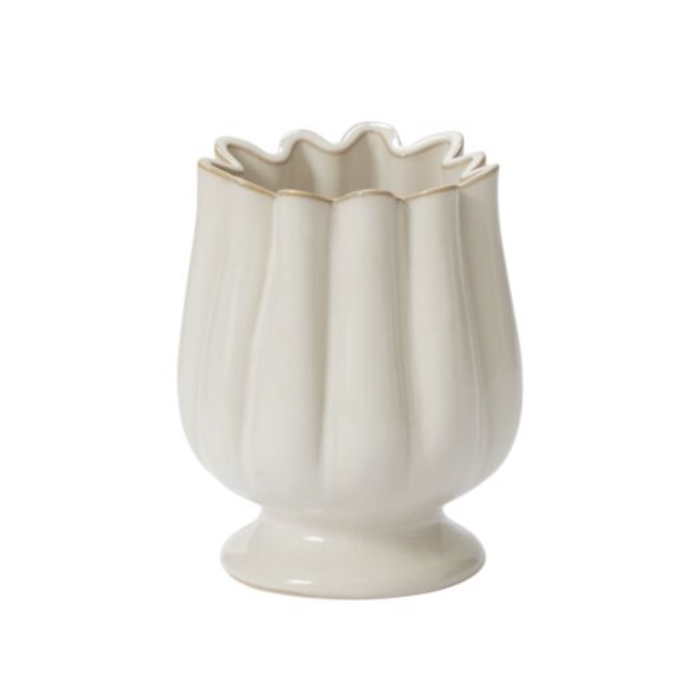 White Tulipa Pot 4.25" X 5.25" 