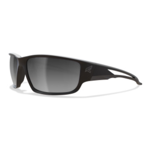 Edge Kazbek Safety Glasses - Black Frame with Silver Mirror Lens