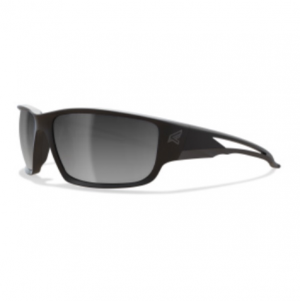 Edge Kazbek Safety Glasses - Black Frame with Silver Mirror Lens