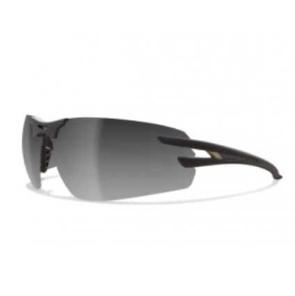 Edge Salita Safety Glasses - Black Frame with Silver Mirror Lens