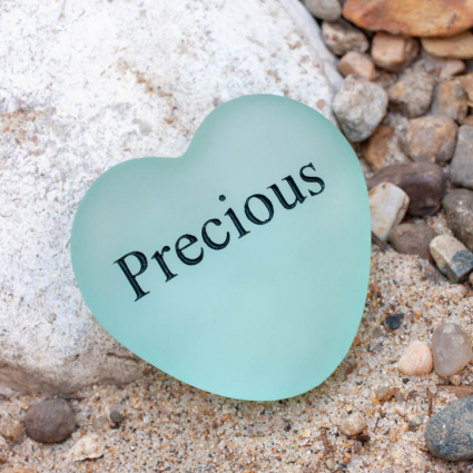 Precious Sea Glass Heart