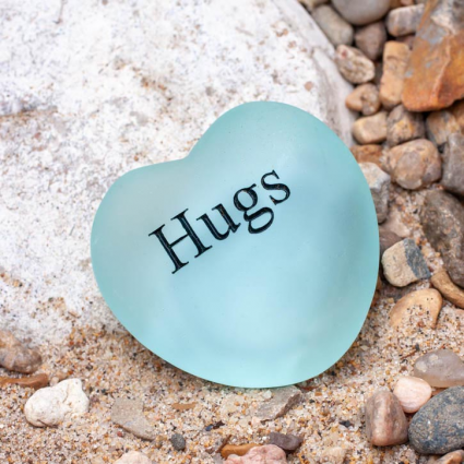Hugs Sea Glass Heart 