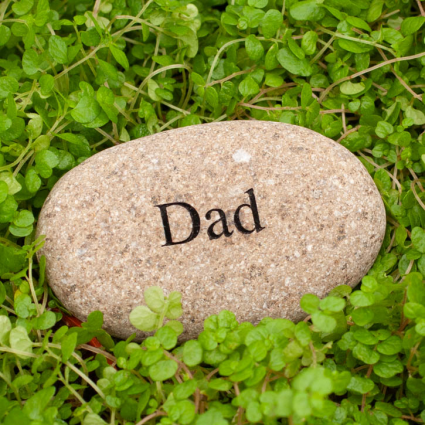 Dad Mini Pebble Stone Heart 