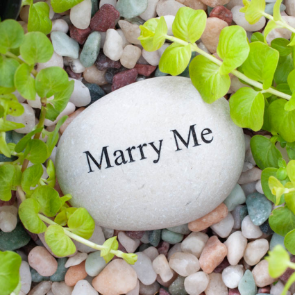 MINI STONE, 2-3" MARRY ME