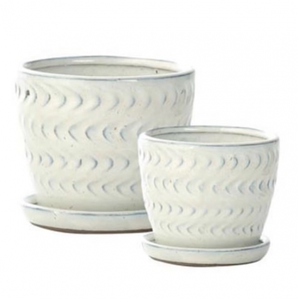 PLANTER, SM SWIPE WHITE 5.75"
