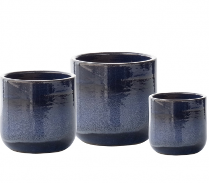 Paralia Blue Large Planter 15"W