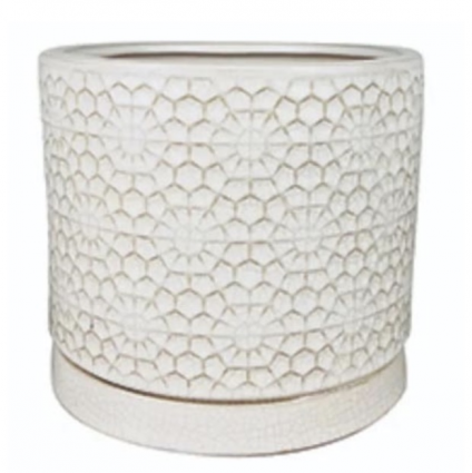 Amelia White Cylinder Planter 5" x 4.25"