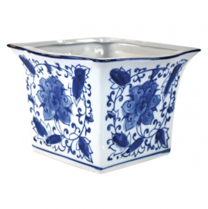 Floral Square Planter 6.75"