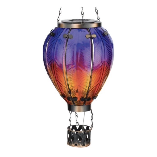 Purple Hot Air Balloon Solar Lantern