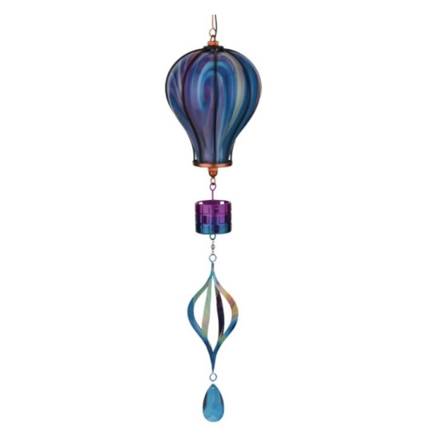 Purple Swirl Balloon Spinner Solar Lantern