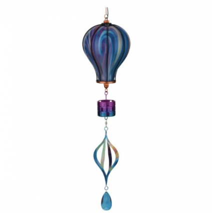 Purple Swirl Balloon Spinner Solar Lantern