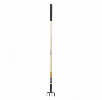 4-Tine Cultivator with Wood Handle