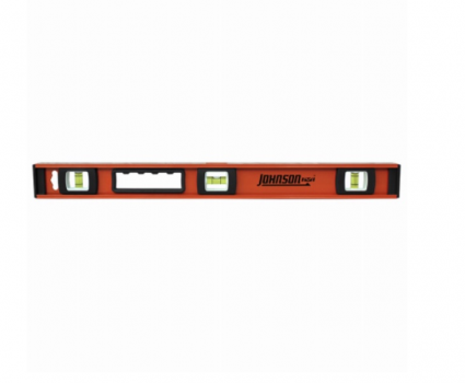 24", Heavy Duty, Aluminum I-Beam Level, Oversized 1/2" Diameter Vials Are Easy Read, Heavy Duty Alum