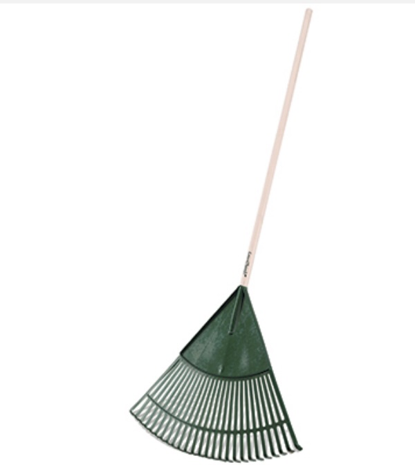 Green Thumb Polyethylene Lawn & Leaf Rake with 24" Head