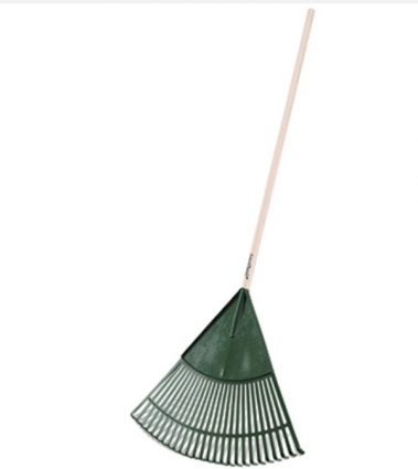 Green Thumb Polyethylene Lawn & Leaf Rake with 24" Head