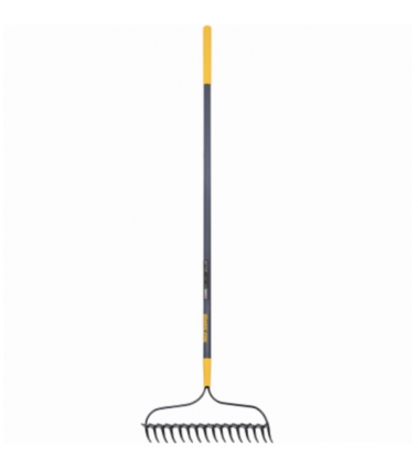 True Temper Double-Play Bow Rake, 57-In. Fiberglass Handle, Cushion Grip