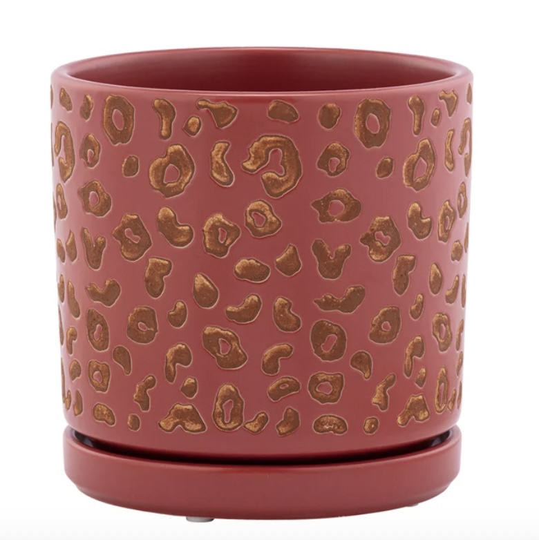 PLANTER, 5" ORANGE/OCHER PIECES