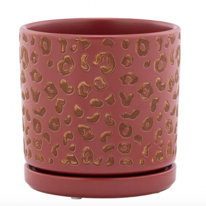 PLANTER, 5" ORANGE/OCHER PIECES