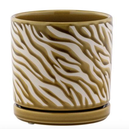 PLANTER, 5" GOLD/CREAM SWIRL