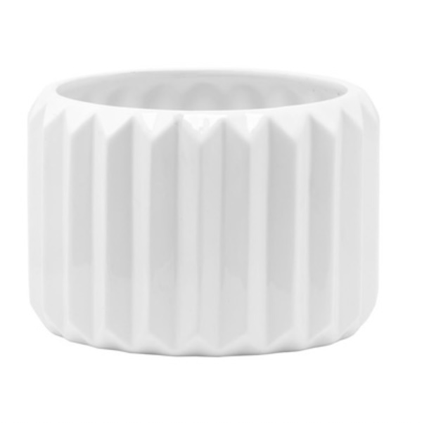 Large White Gear Shape Planter