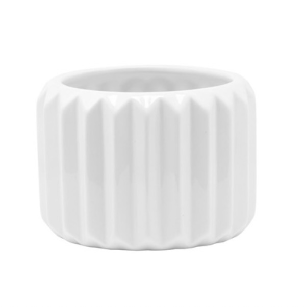 Small White Gear Shape Planter