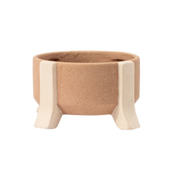 Textured Planter in Footed Holder 5.25"