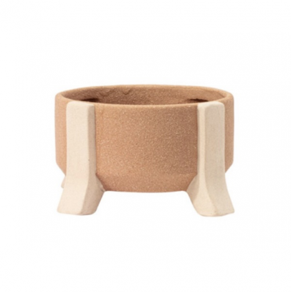 Textured Planter in Footed Holder 5.25"