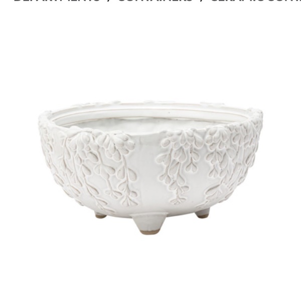 White Vine Bowl 7"