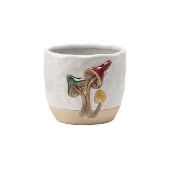 Small Bright Mushroom Planter 4.25"