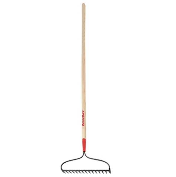 Razor-Back Bow Rake  15 Tine with 60" Wood Handle