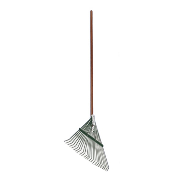 Steel Leaf Rake  24" Head with 54" Wood Handle