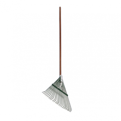 Steel Leaf Rake  24" Head with 54" Wood Handle