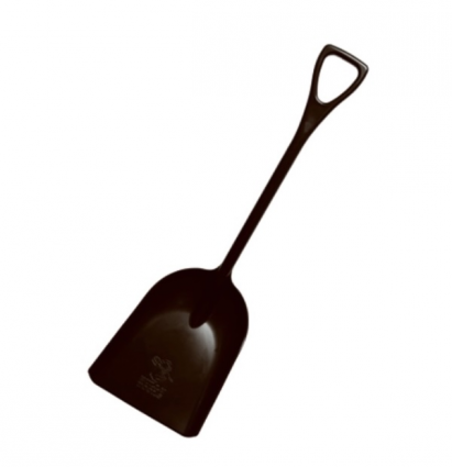 Aluminum Grain Scoop with Wood D-Handle  14"