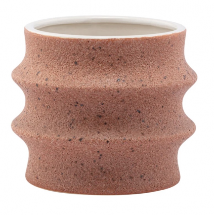 Rust Curved Planter 4.75" X 5"H 