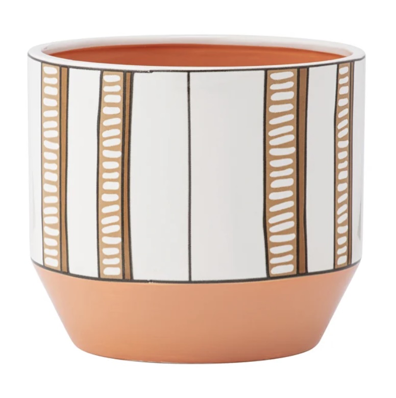 2-Tone Stripes Planter 5.5" H 6"