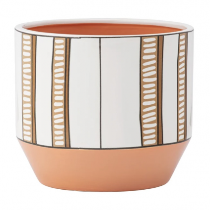 2-Tone Stripes Planter 5.5" H 6"
