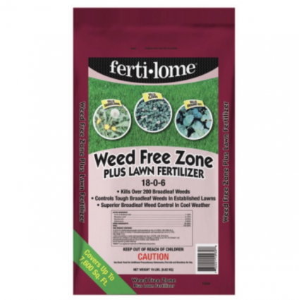 Ferti-lome Weed Free Zone Plus Lawn Fertilizer 18-0-6 (19 lbs) 