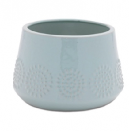 Pale Blue Pot  7.5"D X 5"H 
