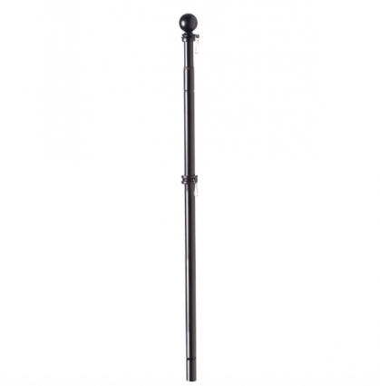 Extendable Metal House Flag Pole, Black