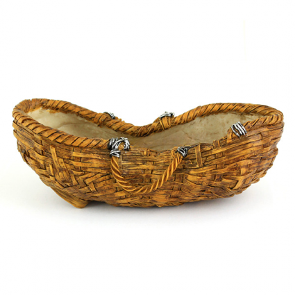 Intricate Woven Basket Functional Fairy Flower Pot