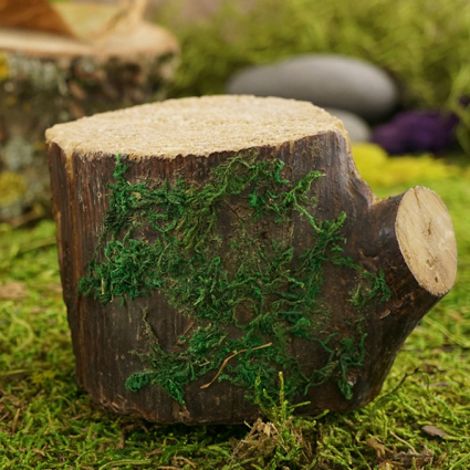 DECORATIVE MOSSY TREE STUMP DISP