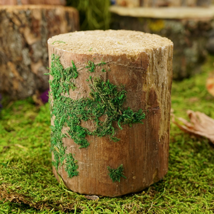 DECORATIVE MOSSY TREE STUMP DISP