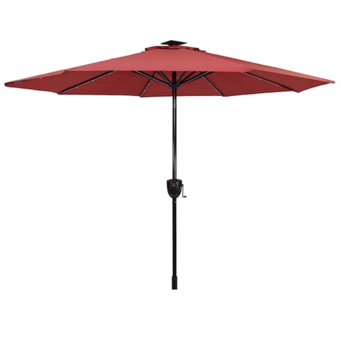 Burgundy Steel Umbrella with Tilt 9'