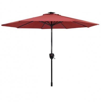 Burgundy Steel Umbrella with Tilt 9'