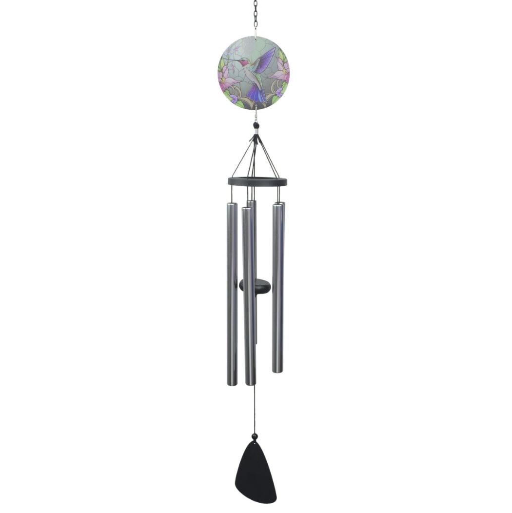 Painted Hummingbird Windchime  37"