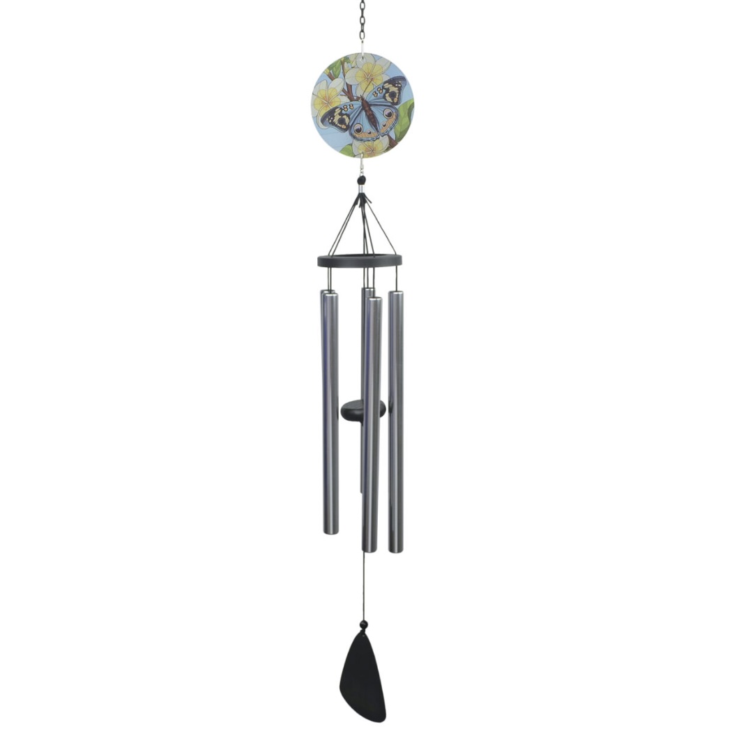 Painted Butterfly Windchime  37"