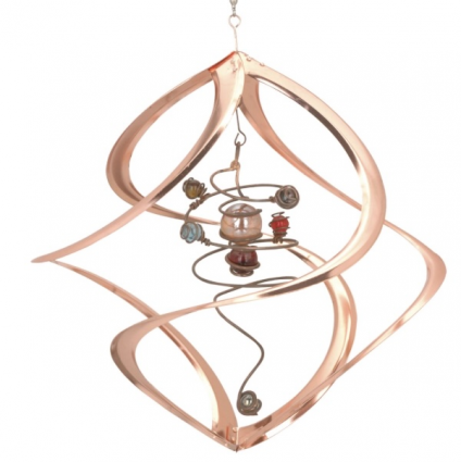 Copper Cosmix Garden Wind Spinner with Planets  17&#8243;