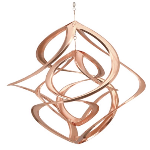 Copper Cosmix Double Helix Garden Wind Spinner  14&#8243;