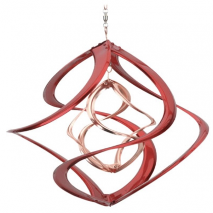 Copper & Red Cosmix Garden Wind Spinner 