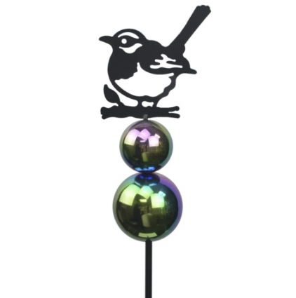 Robin Gazing Ball Garden Stake